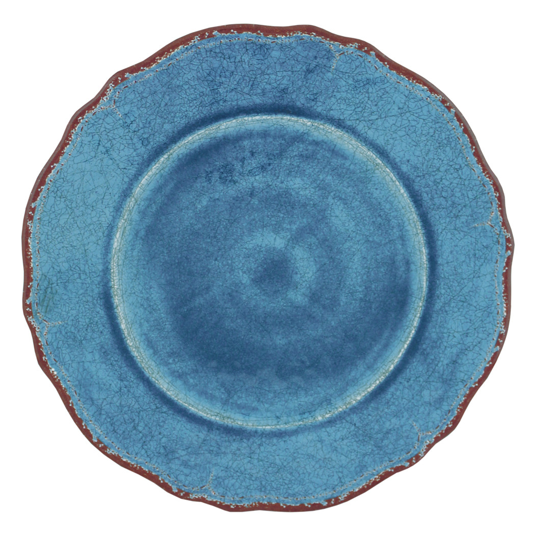 Blue Dinner Plates
 Le Cadeaux Antiqua Blue Melamine 11" Dinner Plate