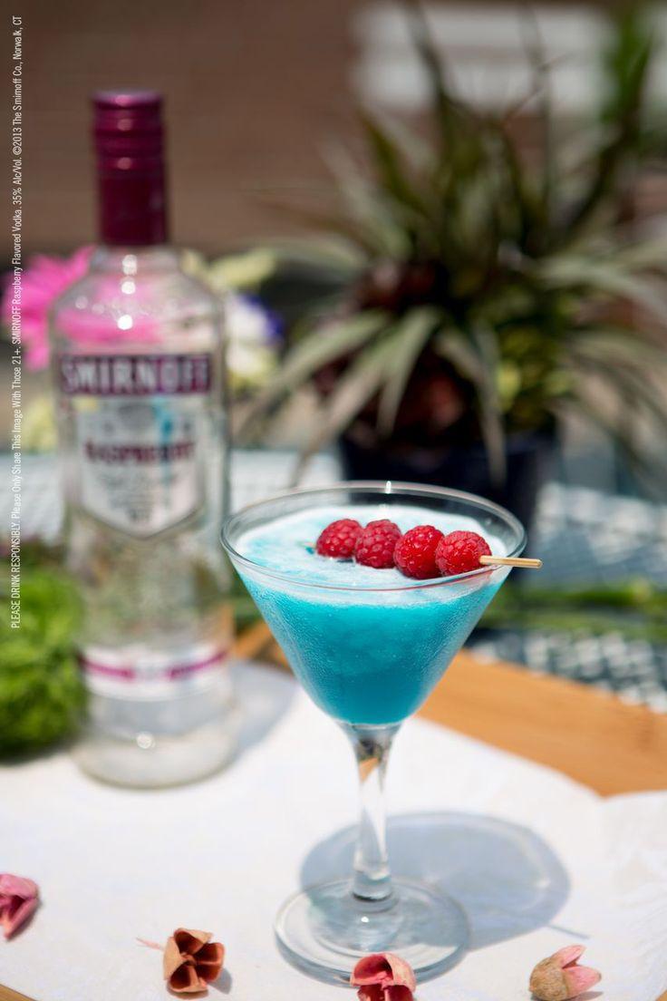 Blue Vodka Drinks
 Smirnoff Frozen Blue Raspberry drink recipe with 1 5 oz