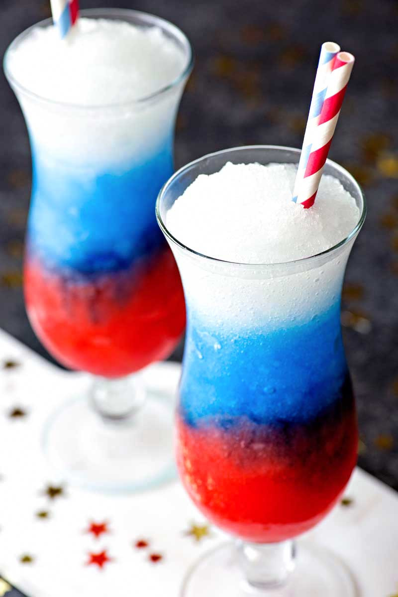 Blue Vodka Drinks
 Red White and Blue Vodka Lemonade Slush Homemade Hooplah