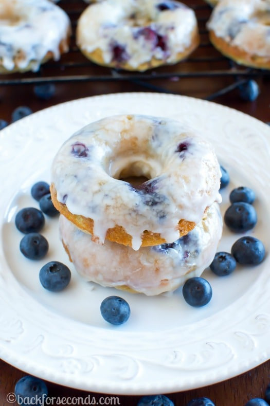 Blueberry Cake Donut
 Glazed Blueberry Cake Donuts Back for Seconds