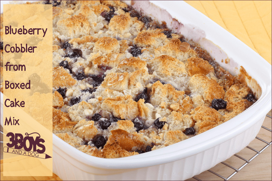 Blueberry Cobbler With Cake Mix
 Blueberry Cake Mix Cobbler Recipe – 3 Boys and a Dog