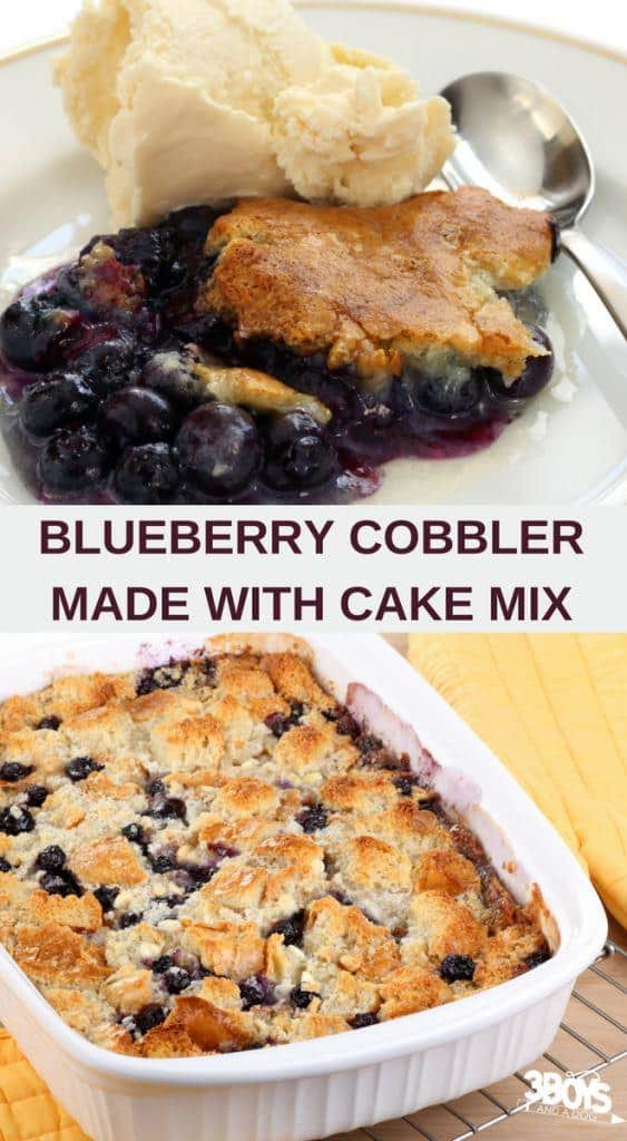 Blueberry Cobbler With Cake Mix
 Blueberry Cake Mix Cobbler Recipe – 3 Boys and a Dog