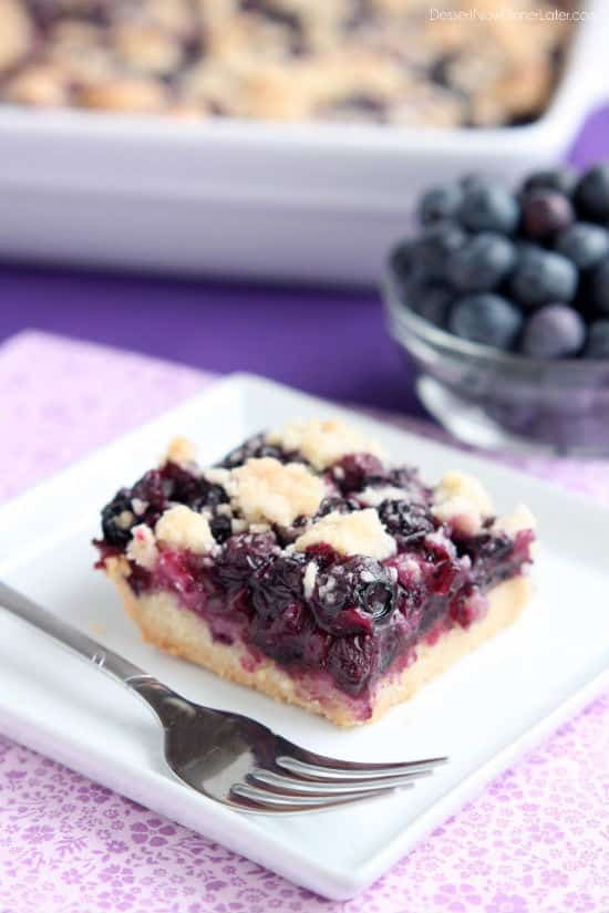 Blueberry Dessert Bars
 Blueberry Crumb Bars Dessert Now Dinner Later