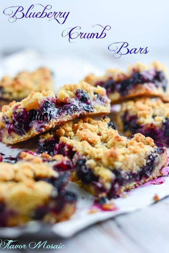 Blueberry Dessert Bars
 Blueberry Crumb Bars Flavor Mosaic