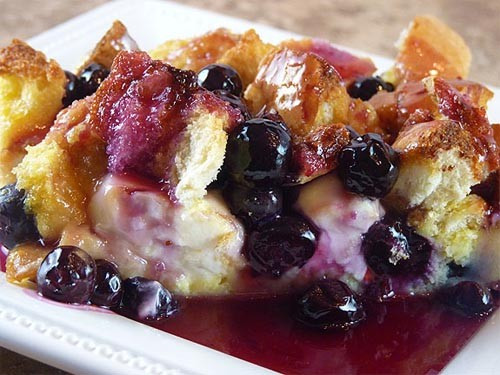 Blueberry French Toast Casserole
 French Toast Casserole with Blueberries and Cream Cheese