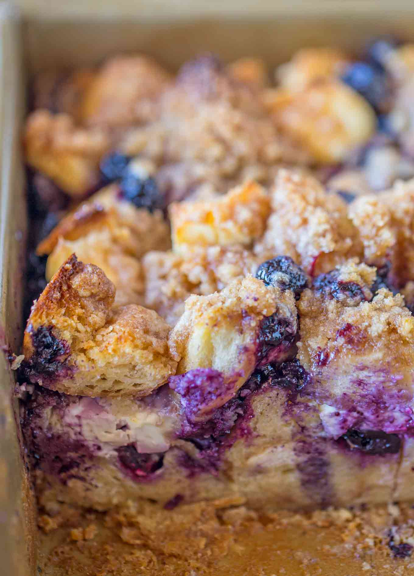 Blueberry French Toast Casserole
 Blueberry Cream Cheese French Toast Bake Dinner then