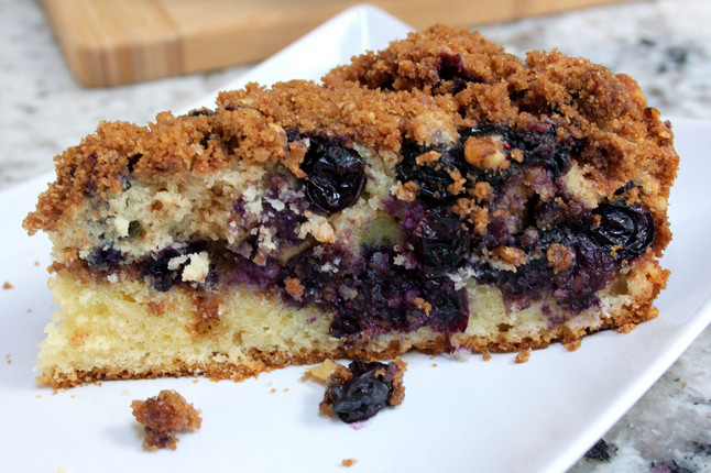 Blueberry Sour Cream Coffee Cake
 Make a blueberry cinnamon skillet coffee cake for your