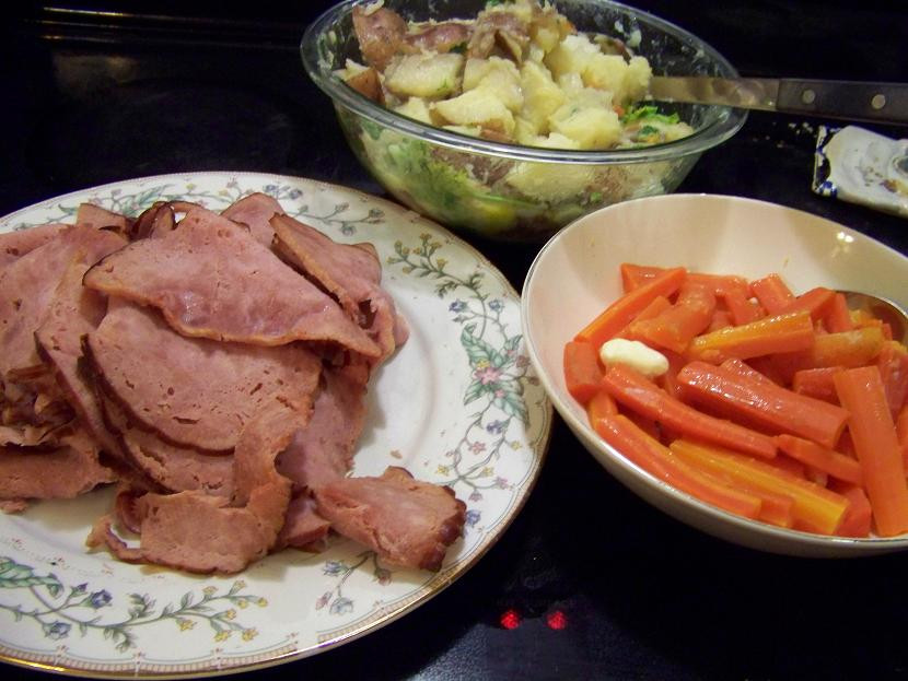 Boiled Dinner With Ham
 Modern Day Ozzie and Harriet Ham Dinner