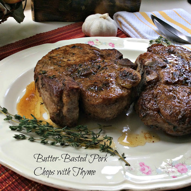 Bone In Pork Chops In Oven
 Cooking A Bud Butter Basted Pork Chops with Thyme