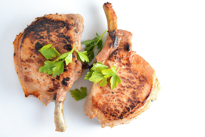 Bone In Pork Chops In Oven
 apple cider and maple syrup brined bone in pork chops