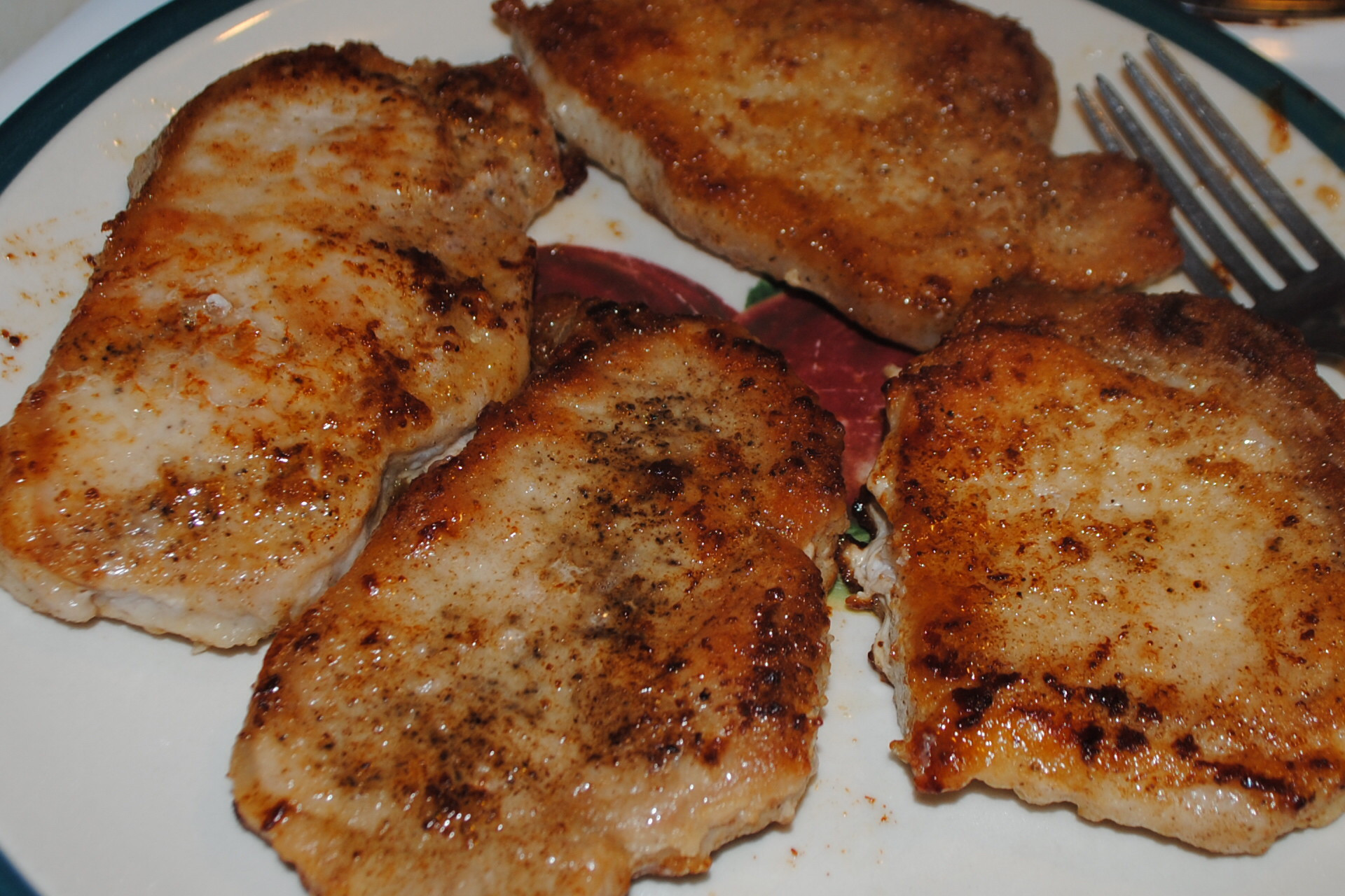 Boneless Pork Chops
 SAUTEED BONELESS PORK CHOPS WITH A EASY CORN STUFFING