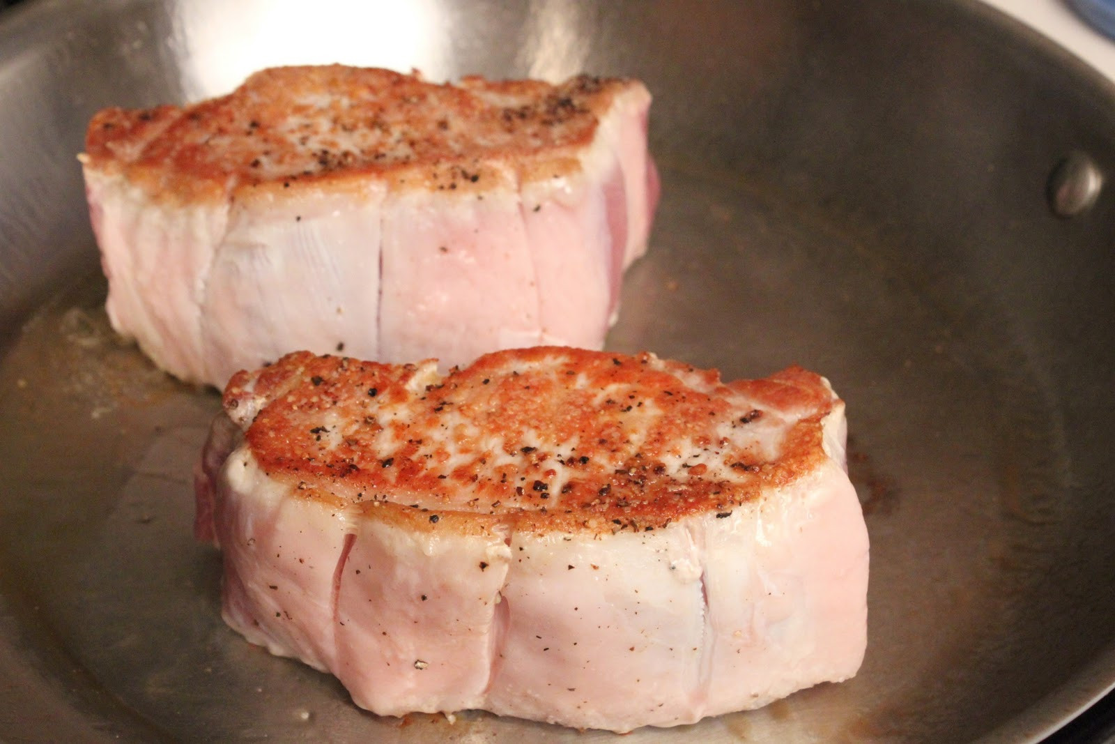 Boneless Pork Loin Chops
 A Feast for the Eyes Cider Glazed Boneless Pork Loin