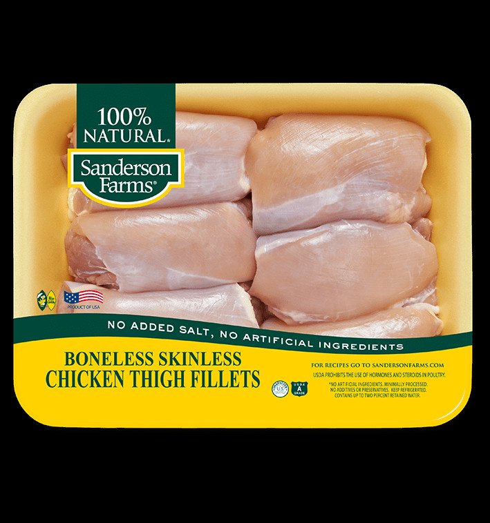 Boneless Skinless Chicken Thighs Nutrition
 Boneless Skinless Chicken Thigh Fillets Sanderson Farms