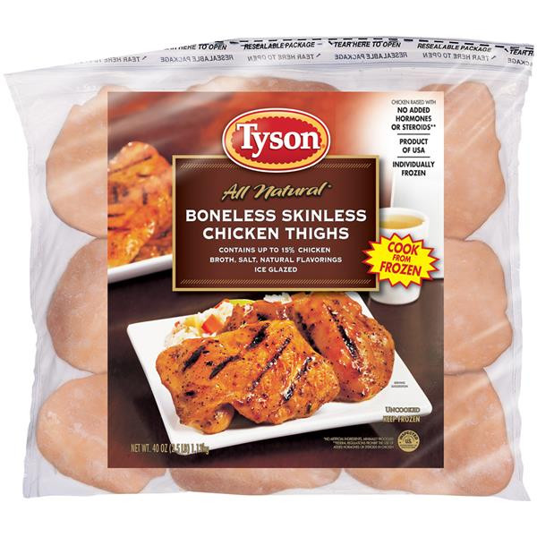 Boneless Skinless Chicken Thighs Nutrition
 Tyson Boneless Skinless Chicken Thighs