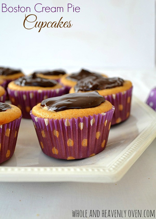 Boston Cream Pie Cupcakes
 Boston Cream Pie Cupcakes Whole and Heavenly Oven