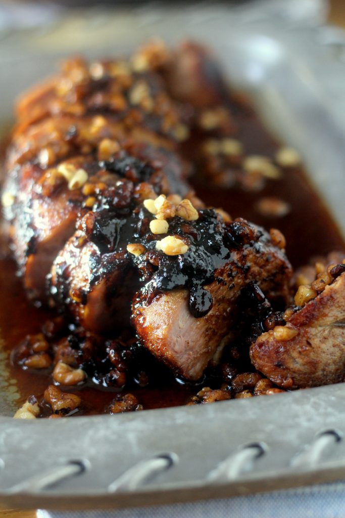 Bourbon Pork Tenderloin
 Roasted Walnut and Bourbon Pork Tenderloin Blackberry Babe