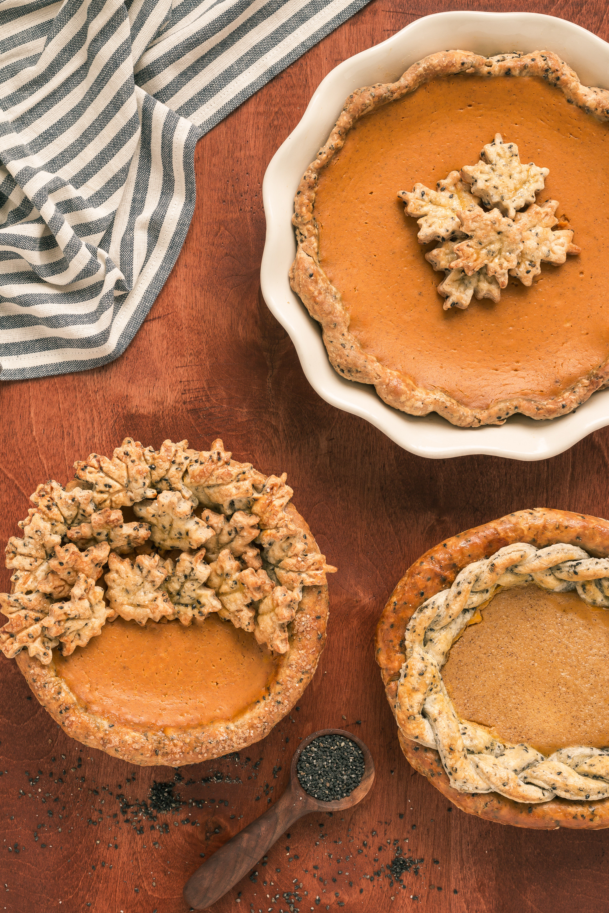 Bourbon Pumpkin Pie
 Bourbon Pumpkin Pie with Black Sesame Crust THE ROAD TO