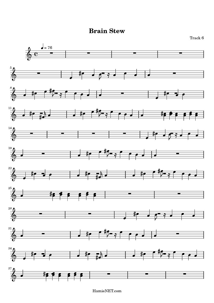 Brain Stew Lyrics
 Brain Stew Sheet Music Brain Stew Score • HamieNET