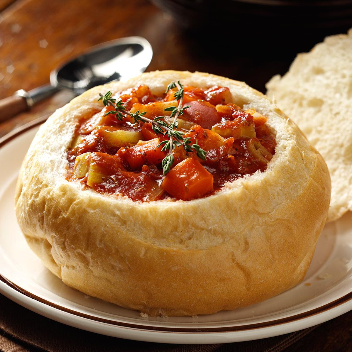 Bread Bowl Recipe
 Ve arian Stew in Bread Bowls Recipe