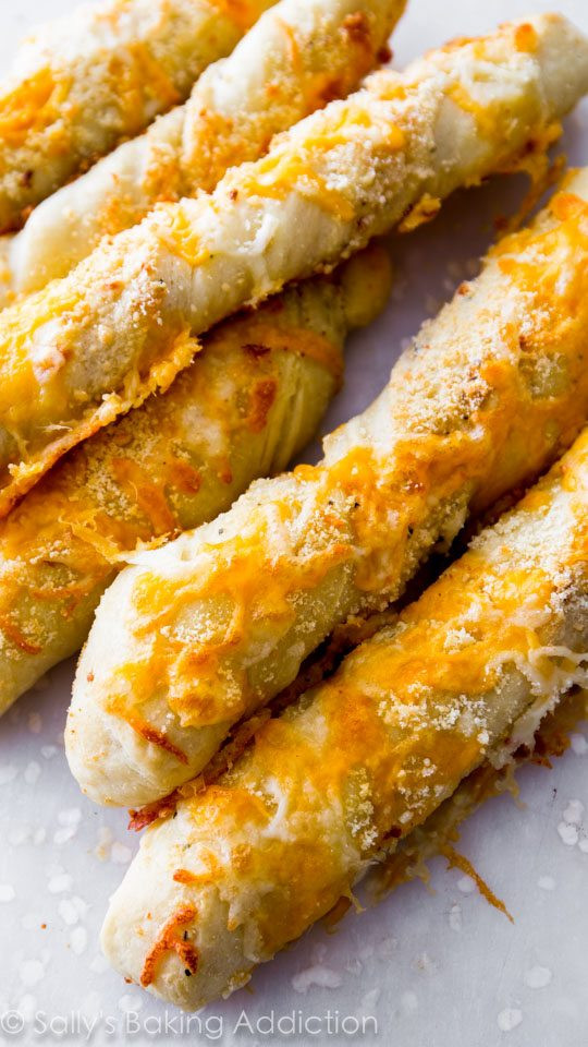 Bread Sticks Recipe
 Cheesy Garlic Breadsticks Sallys Baking Addiction