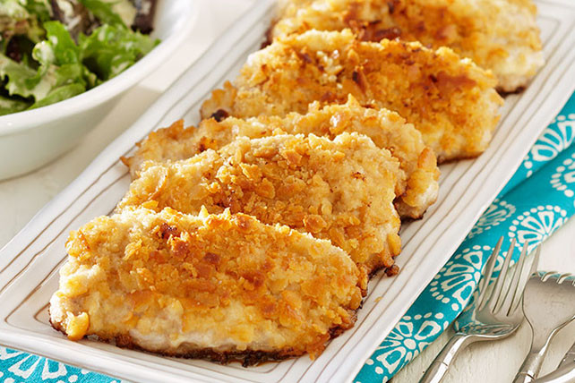 Breaded Fried Pork Chops
 Breaded Fried Pork Chops with Mixed Greens Kraft Recipes