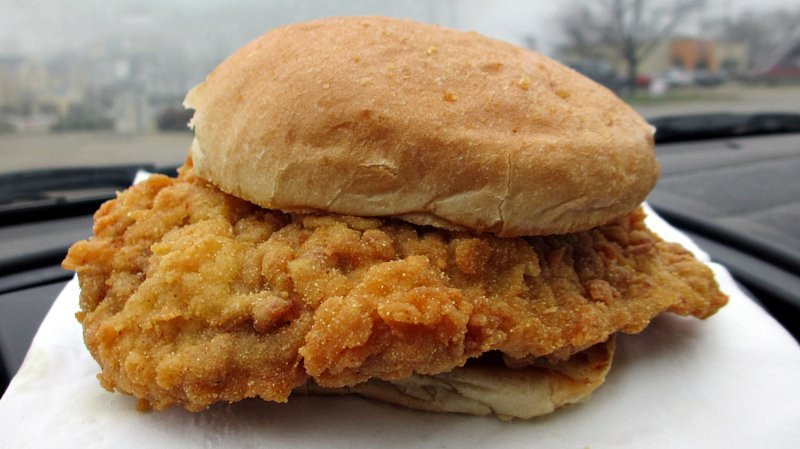 Breaded Pork Tenderloin
 Breaded Pork Tenderloin from Hawkeye Restaurant in Keokuk