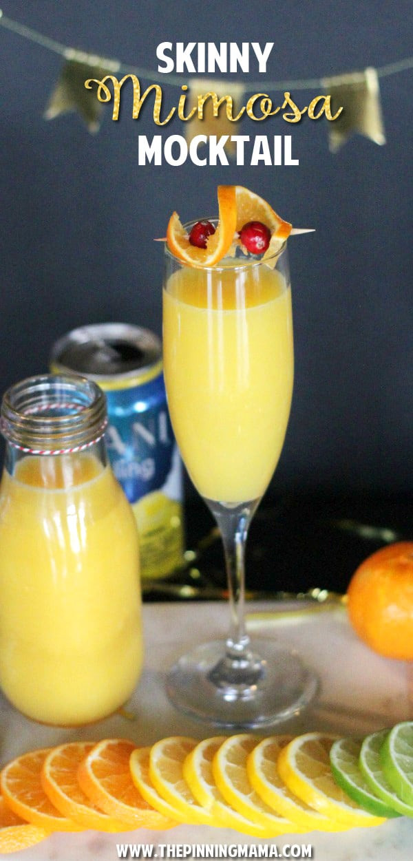 Breakfast Alcoholic Drinks
 Skinny Mimosa Mocktail Recipe • The Pinning Mama