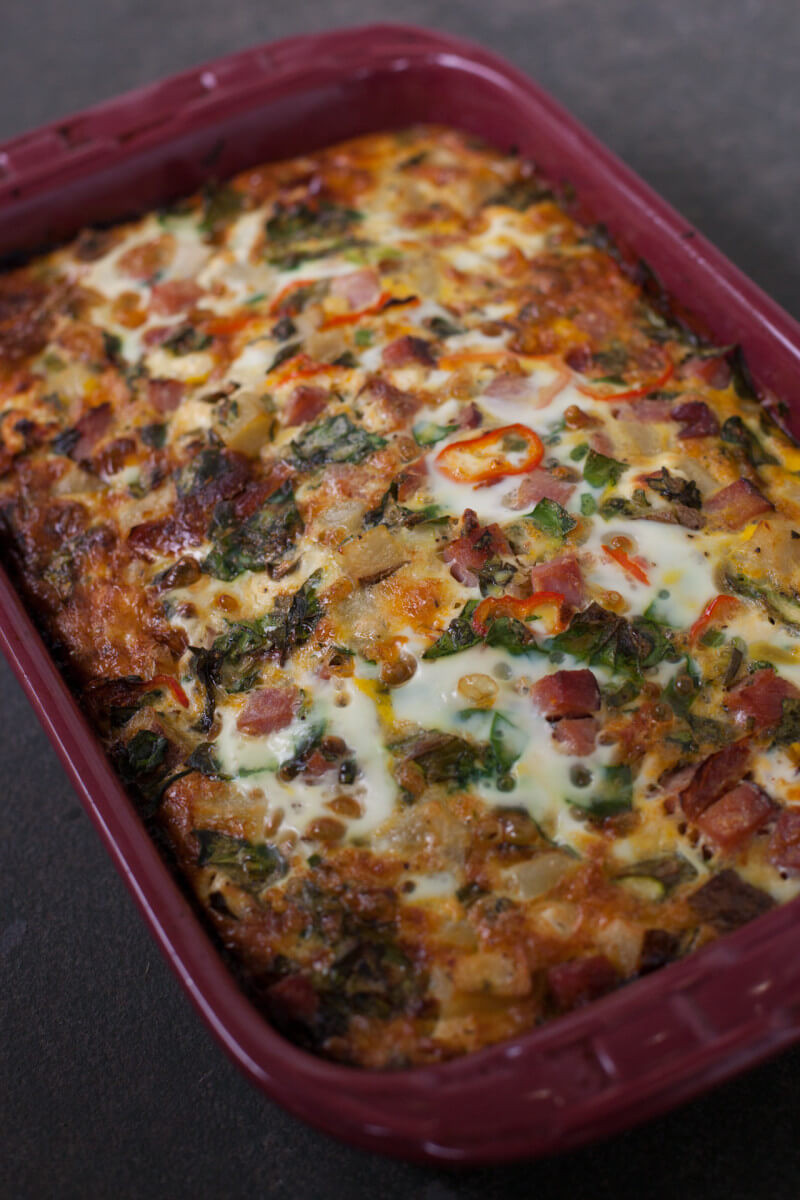 Breakfast Bake Recipe
 Easy Overnight Ham and Veggie Breakfast Casserole Recipe