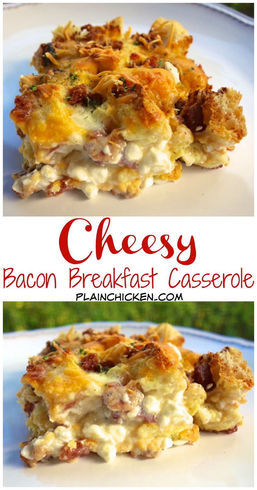 Breakfast Bake Recipe
 Cheesy Bacon Breakfast Casserole Plain Chicken