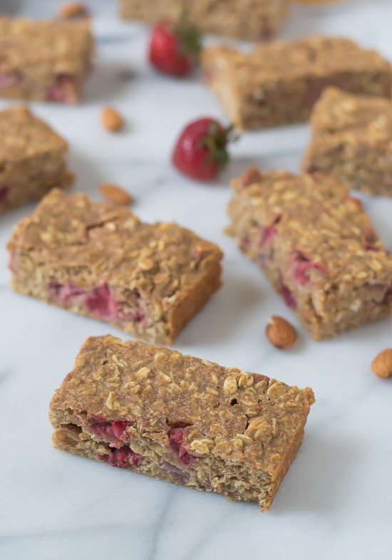 Breakfast Bar Recipes
 Strawberry Oatmeal Breakfast Bars