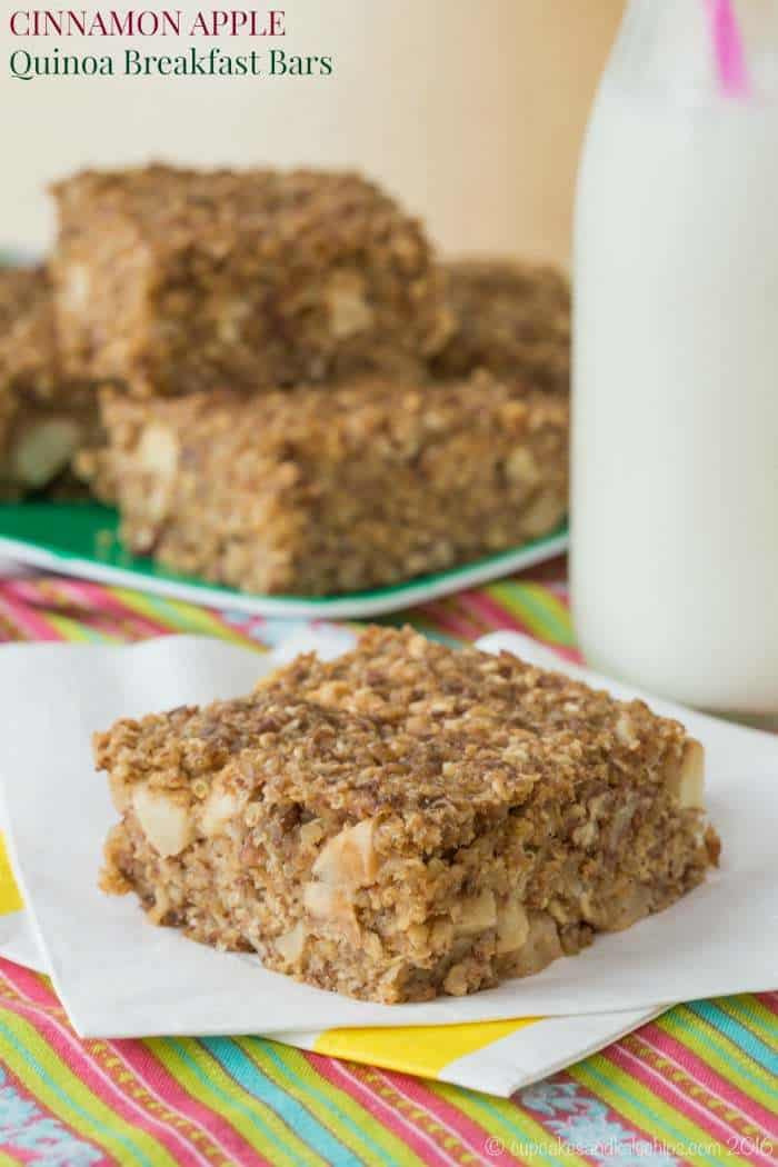 Breakfast Bar Recipes
 Cinnamon Apple Quinoa Breakfast Bars Cupcakes & Kale Chips