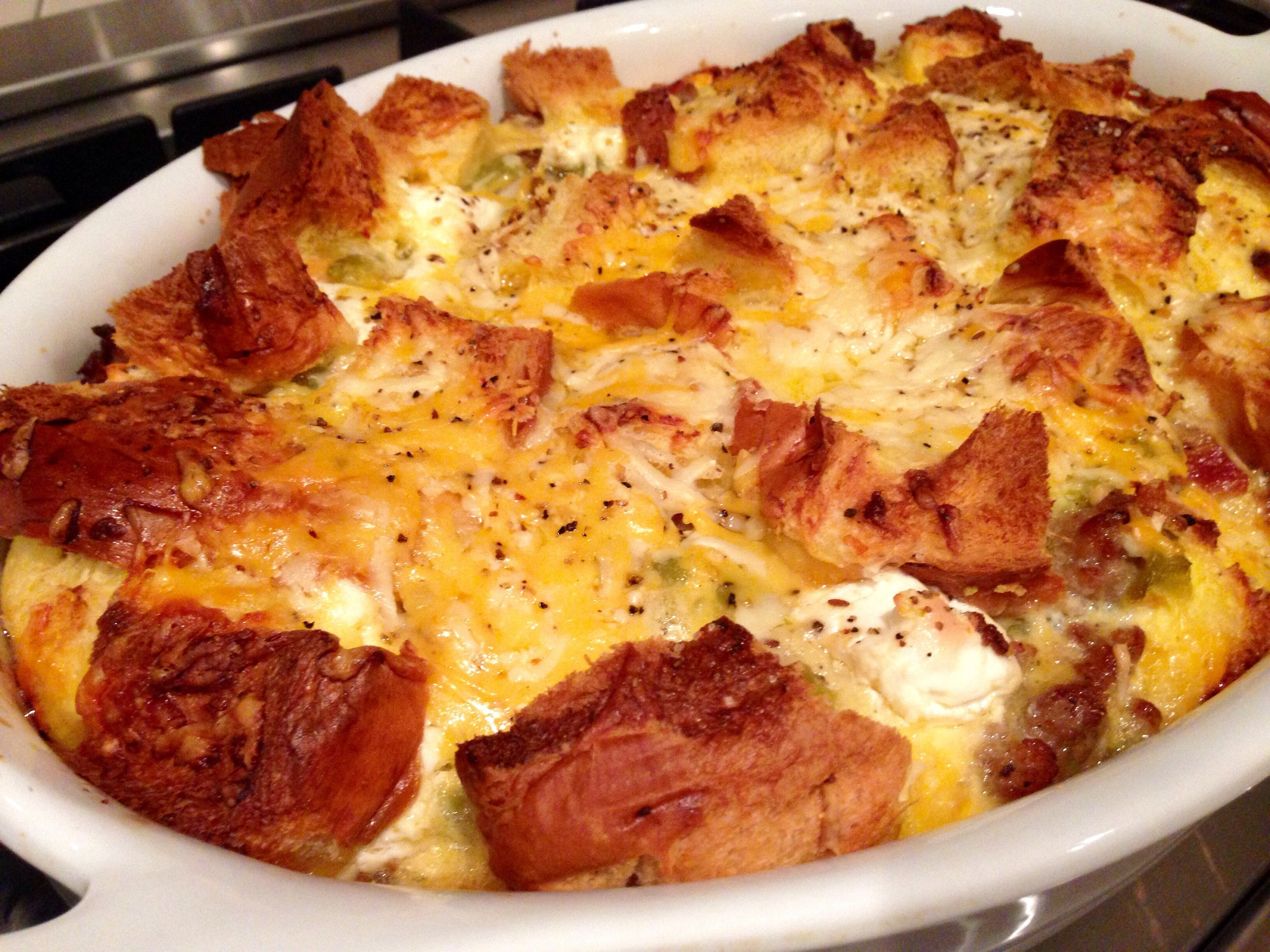 Breakfast Bread Pudding
 Big Country Breakfast Bread Pudding — Food for a Year’s