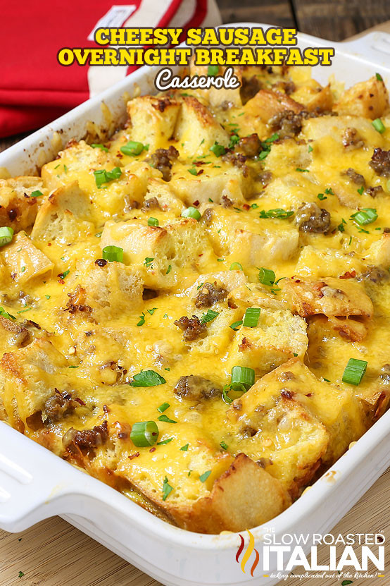 Breakfast Casserole Recipes With Sausage
 Cheesy Sausage Overnight Breakfast Casserole