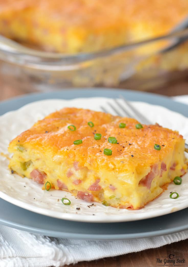 Breakfast Casserole With Ham And Potatoes And Eggs
 Ham and Potato Breakfast Casserole The Gunny Sack