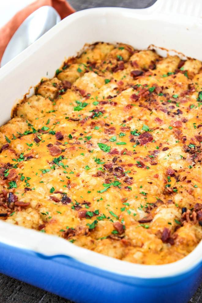 Breakfast Casserole With Tater Tots And Sausage
 Cheesy Tater Tot Breakfast Casserole