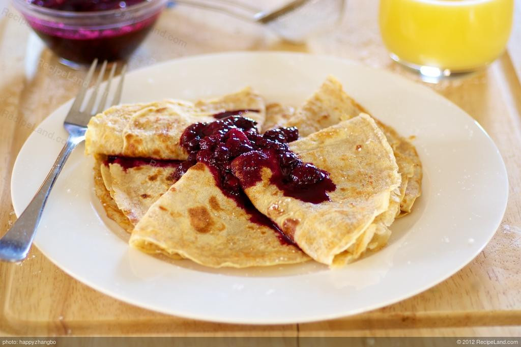 Breakfast Crepes Recipe
 Breakfast Crepes with Warm Berry Sauce Recipe