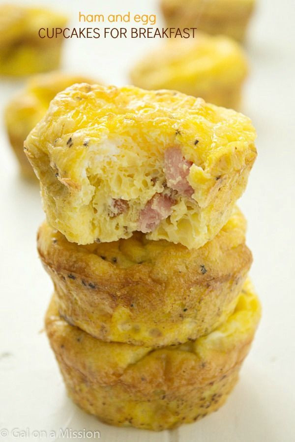 Breakfast Cupcakes Egg
 Ham and Egg Cupcakes for Breakfast Recipe