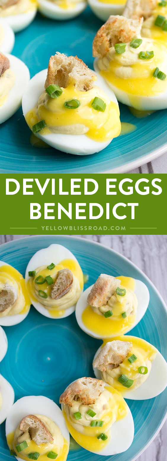 Breakfast Deviled Eggs
 Deviled Eggs Benedict Yellow Bliss Road