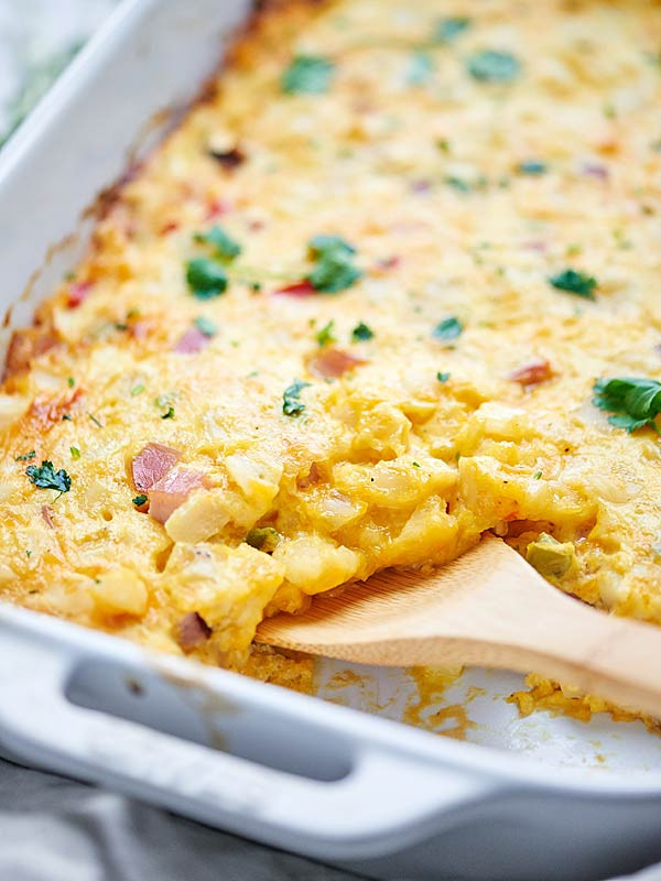 Breakfast For Dinner Recipes
 Ham and Cheese Breakfast Casserole Recipe w Potatoes