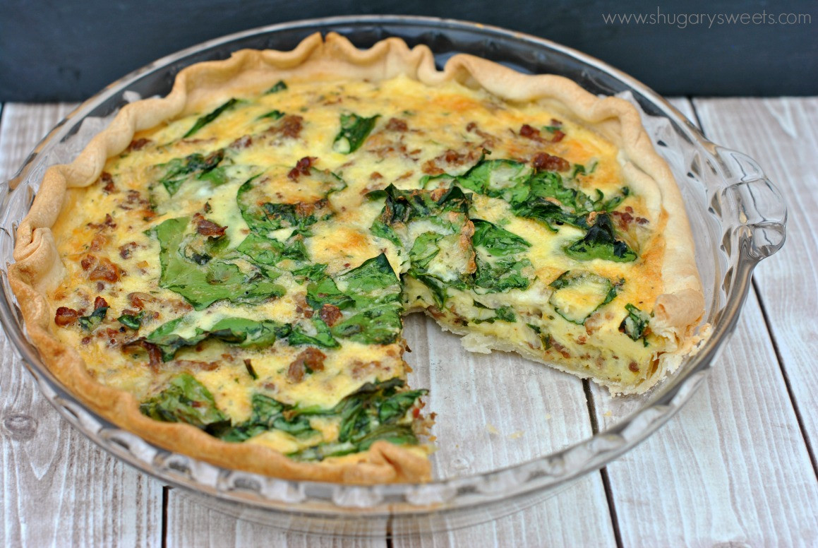 Breakfast Quiche Recipe
 Spinach and Sausage Quiche Shugary Sweets