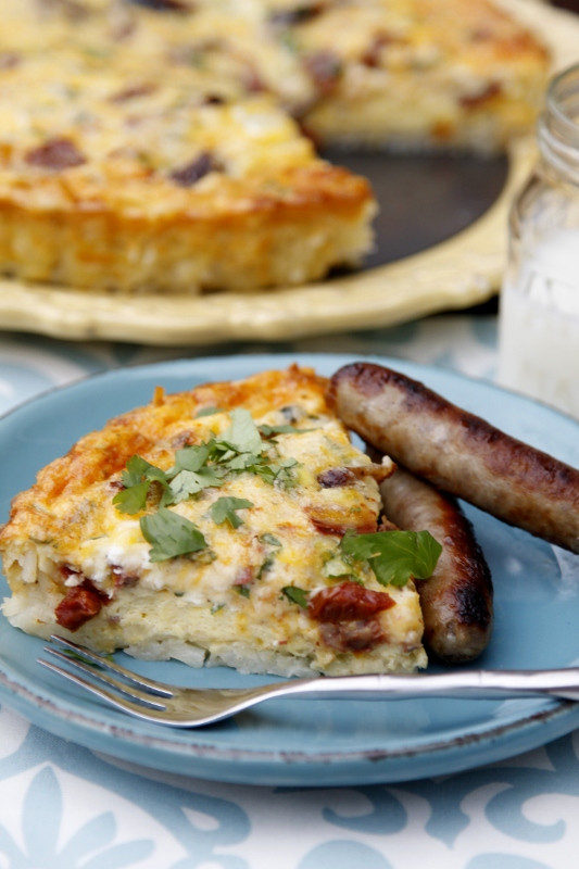 Breakfast Quiche With Sausage
 Sausage Quiche with Hash Brown Crust bell alimento