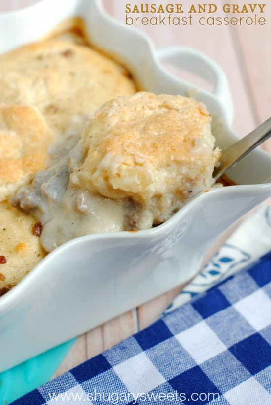 Breakfast Sausage Gravy
 Sausage and Gravy Breakfast Casserole Shugary Sweets