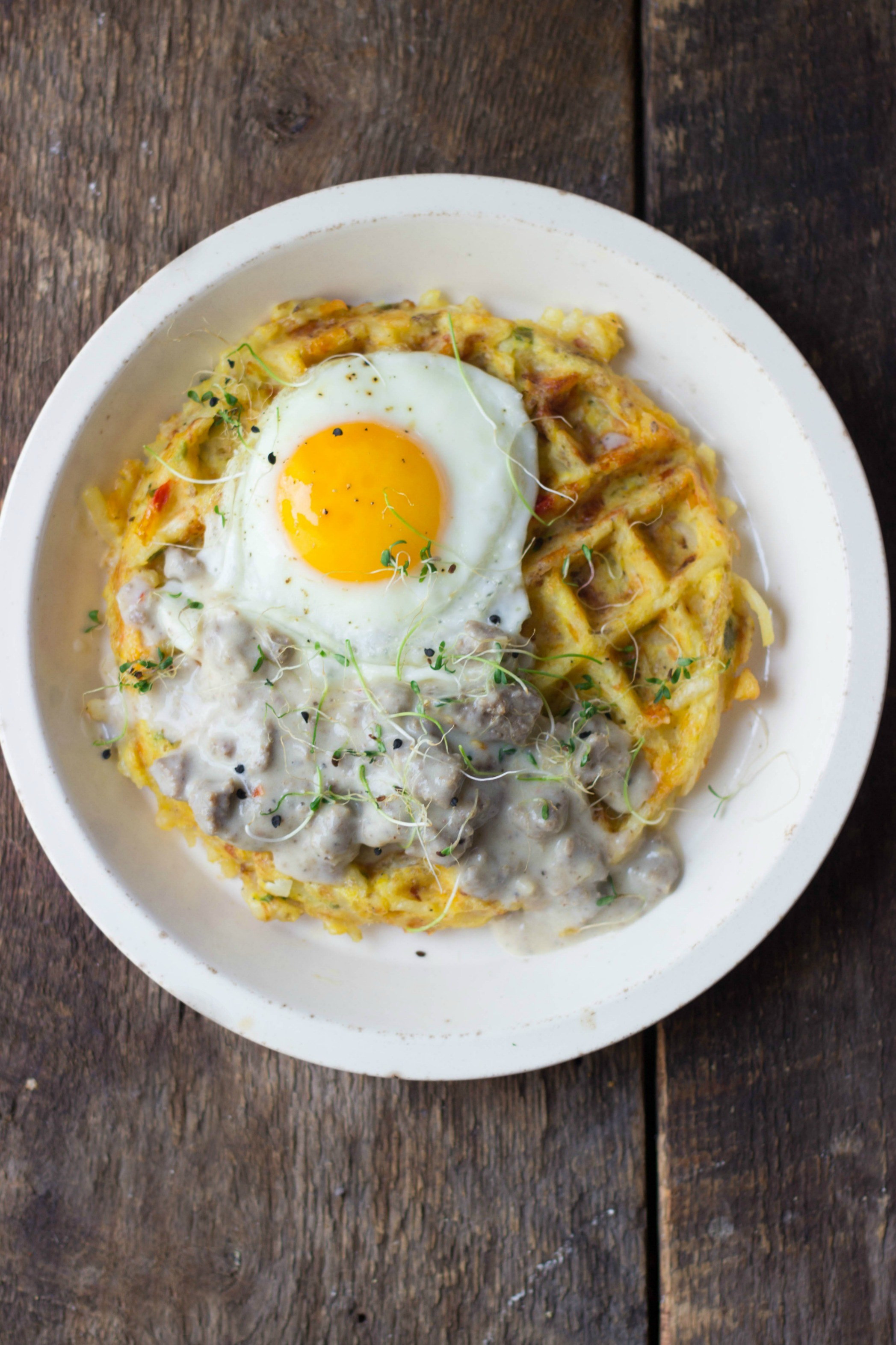 Breakfast Sausage Gravy
 Hash Brown Waffles Turkey Sausage Gravy The Gourmet RD