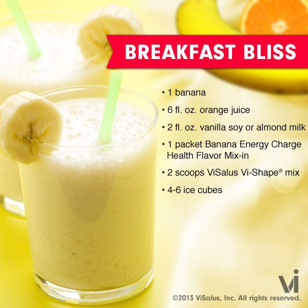 Breakfast Shake Recipes
 Break Bliss Vi shake Recipe