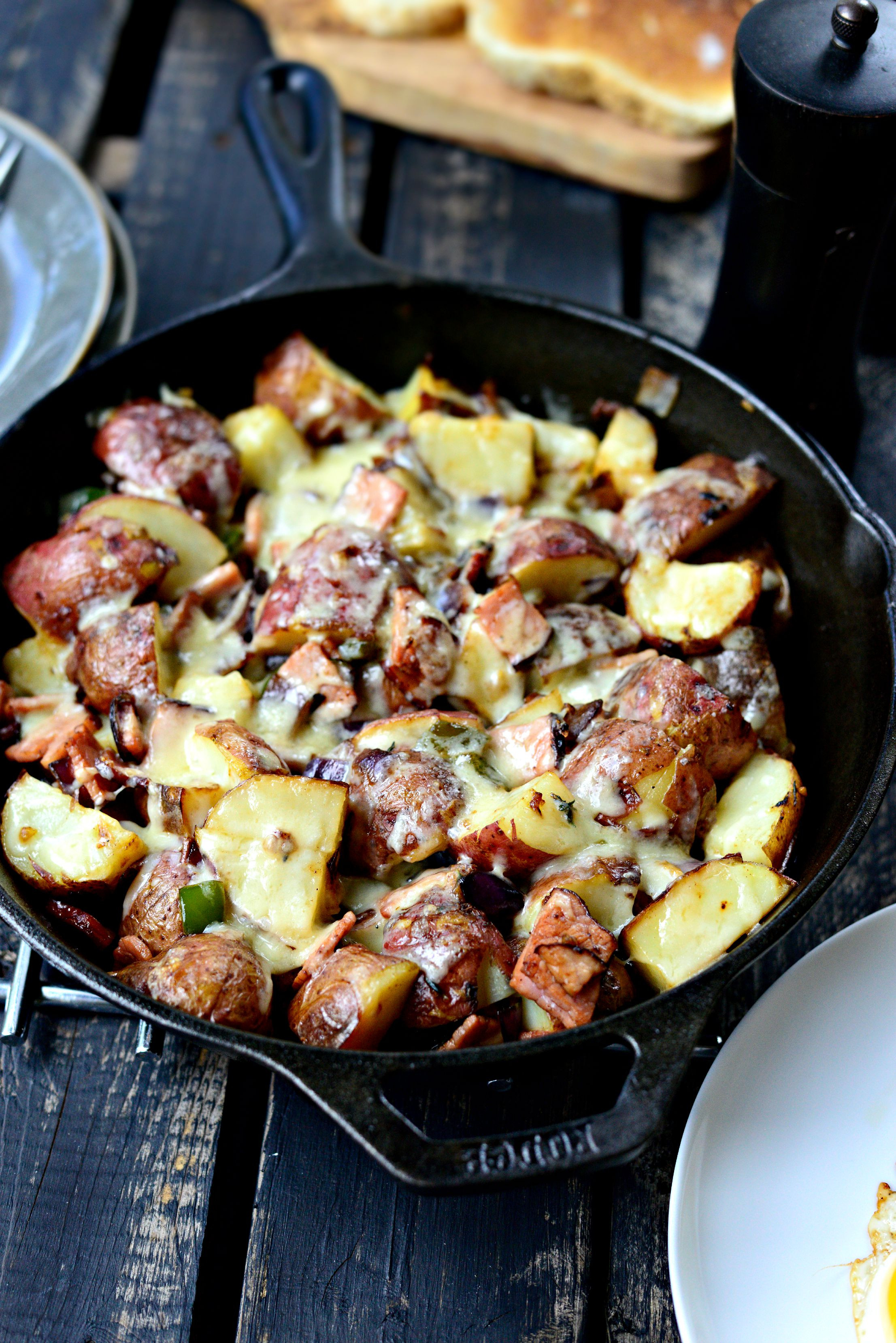 Breakfast Skillet Potatoes
 Simply Scratch Cheesy Fried Ham Potato Skillet Simply