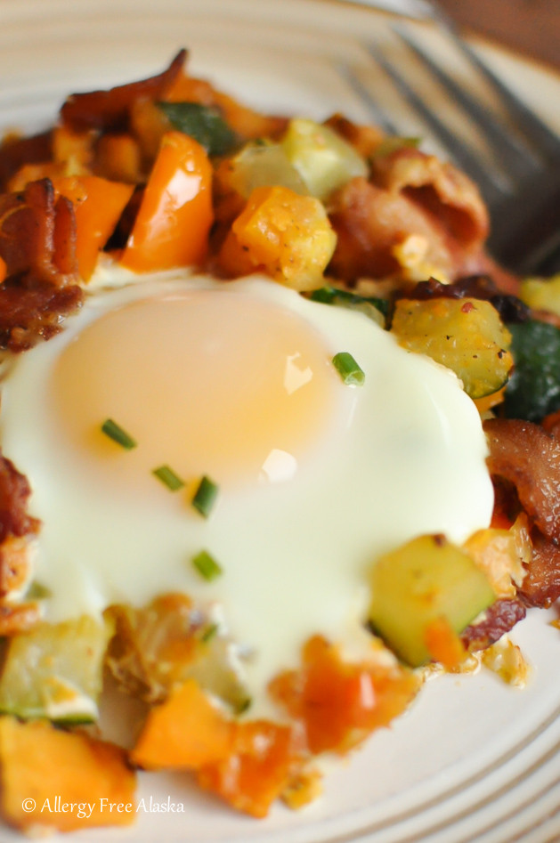 Breakfast Skillet Potatoes Recipe
 Sweet Potato Breakfast Skillet with Bacon