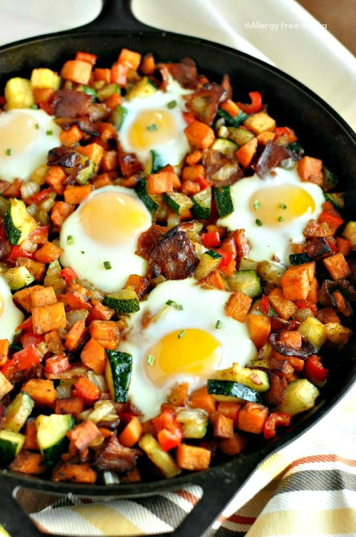 Breakfast Skillet Potatoes Recipe
 Sweet Potato Breakfast Skillet with Bacon