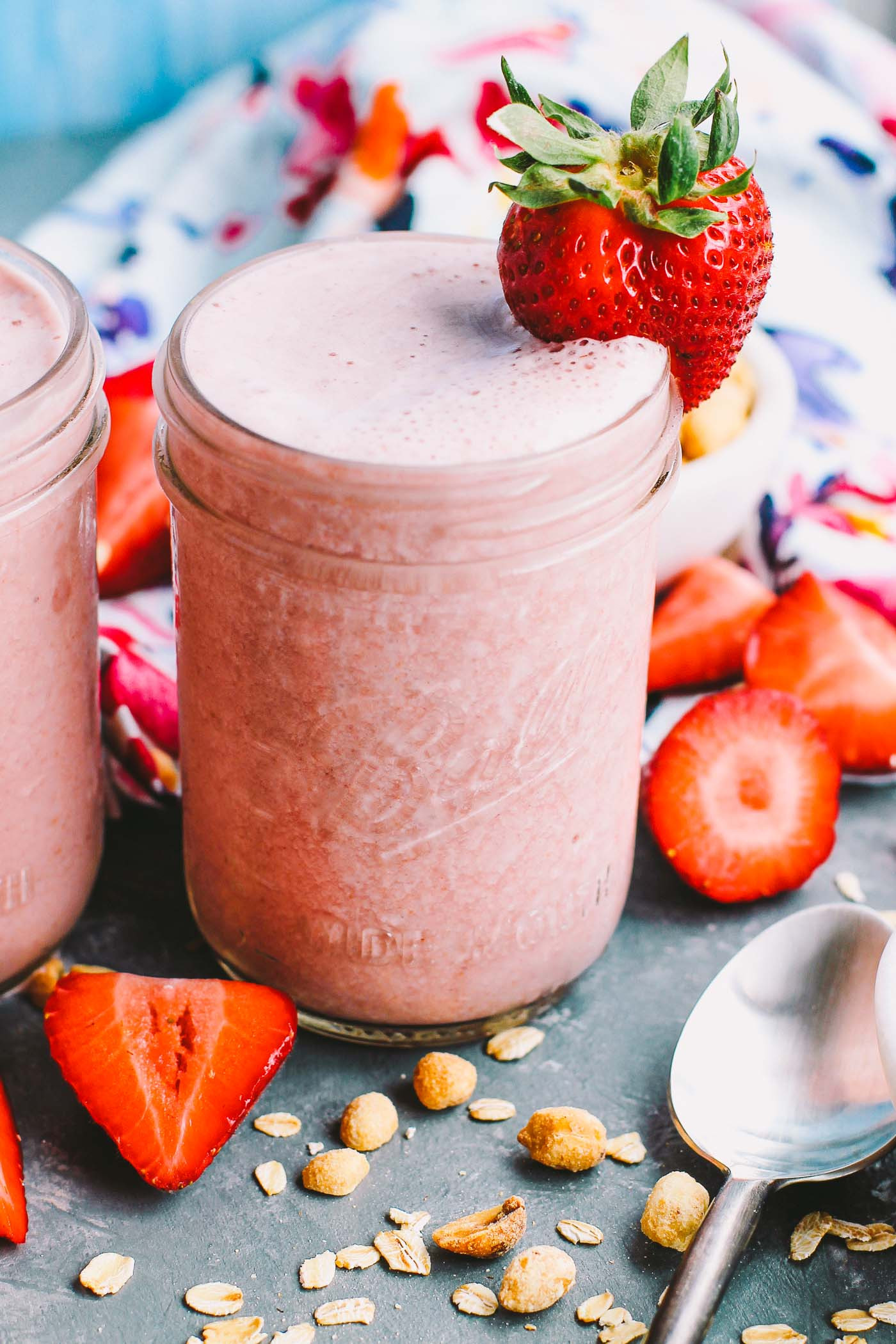 Breakfast Smoothie Recipes
 strawberry pb&j protein smoothies plays well with butter