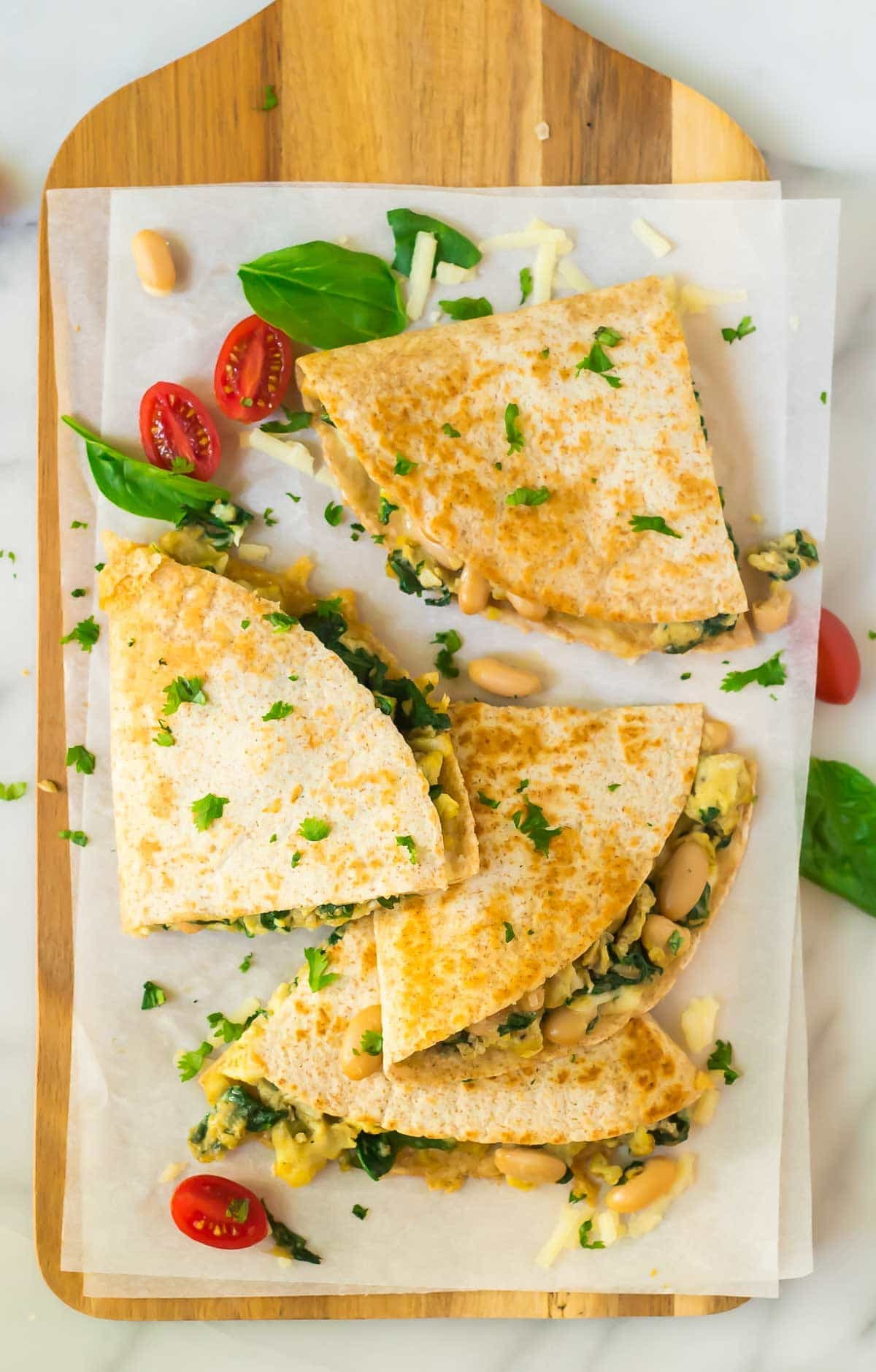 Breakfast To Go Recipes
 Breakfast Quesadilla with Cheese Spinach and White Beans