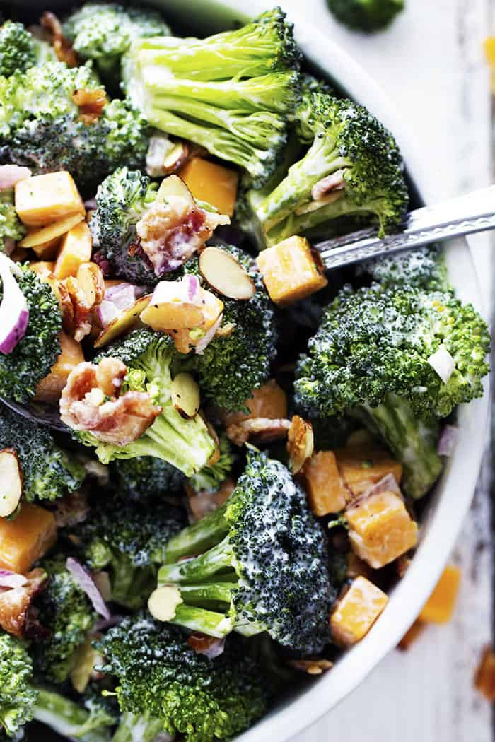 Broccoli And Bacon Salad
 Creamy Broccoli Bacon and Cheddar Salad